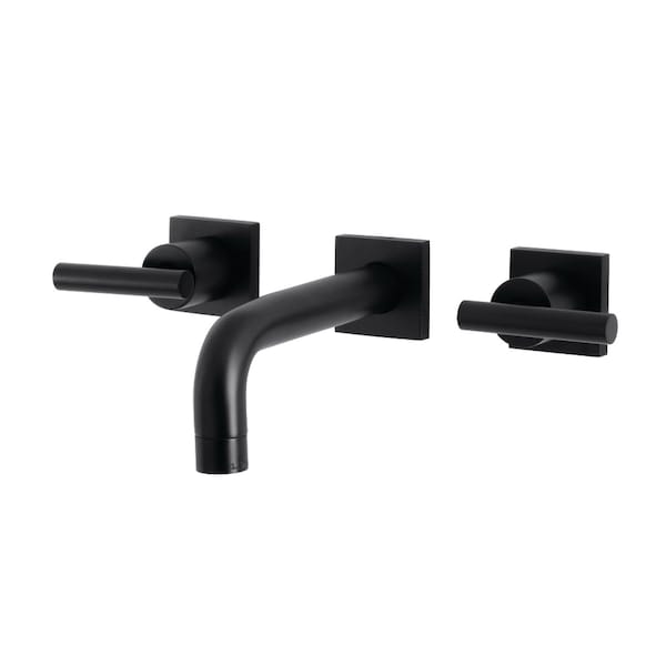 Kingston Brass KS6120CML Two-Handle Wall Mount Bathroom Faucet, Matte Black KS6120CML - main